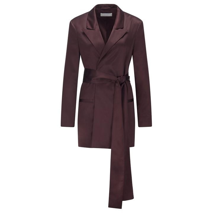 Jishina Satin Wrap Blazer