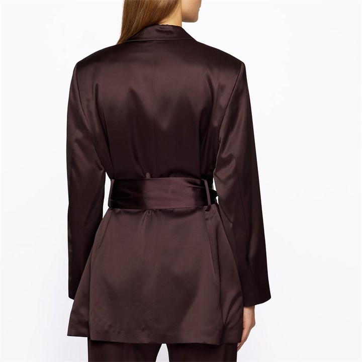 Jishina Satin Wrap Blazer