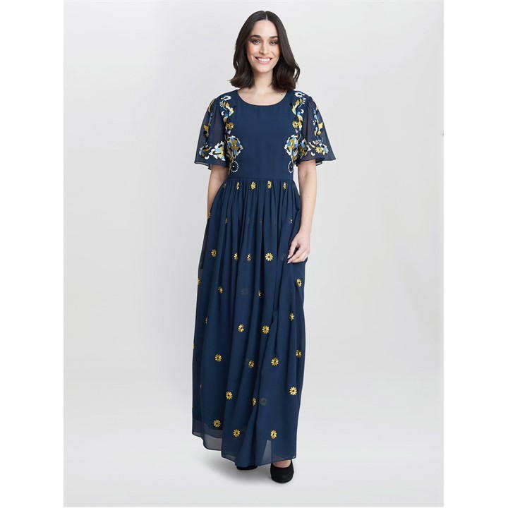 Embroidered Dress With Flowers