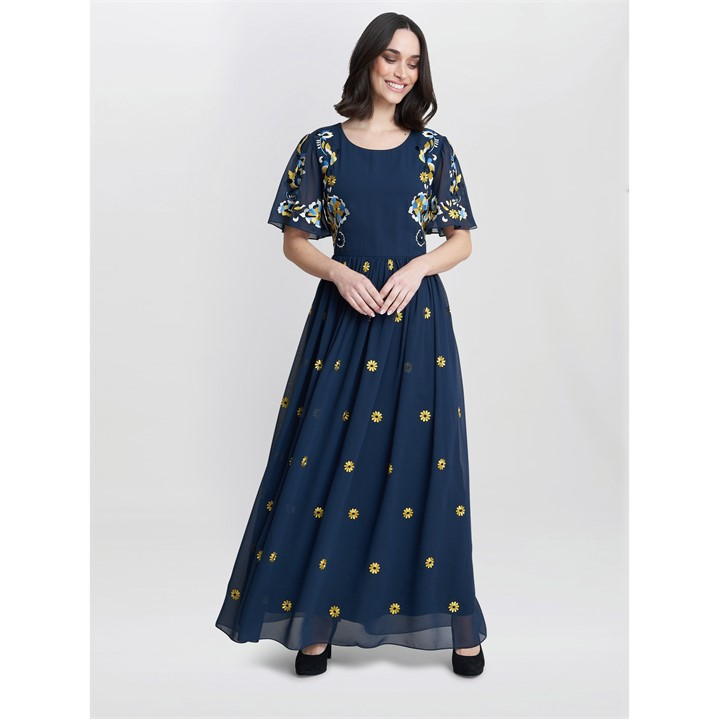 Embroidered Dress With Flowers