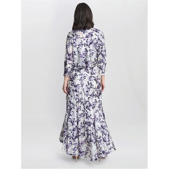 Rina Printed Midi Dress And Jacket