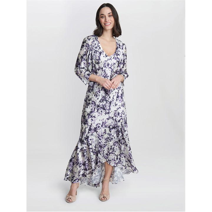 Rina Printed Midi Dress And Jacket