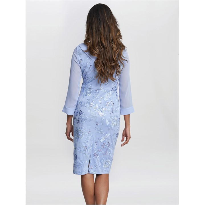 Daisy Crepe Dress With Embroidery