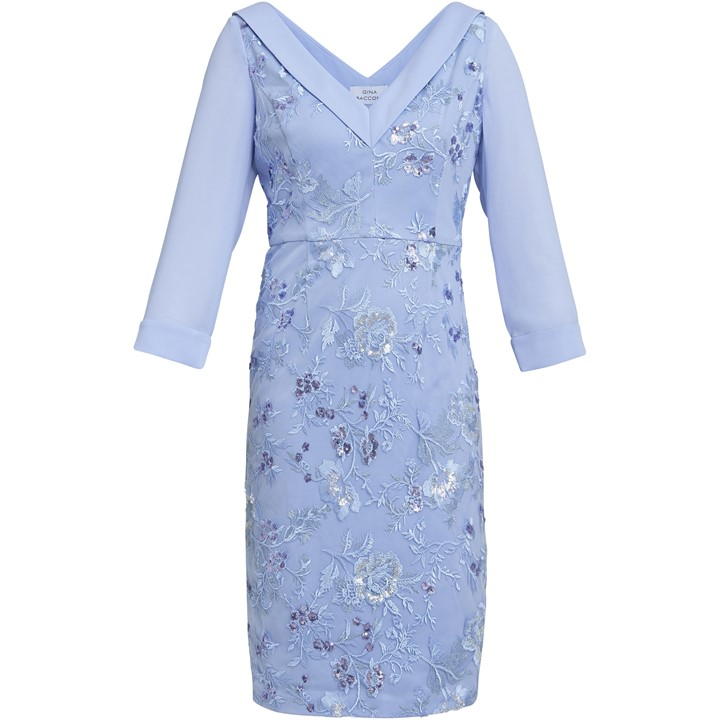 Daisy Crepe Dress With Embroidery