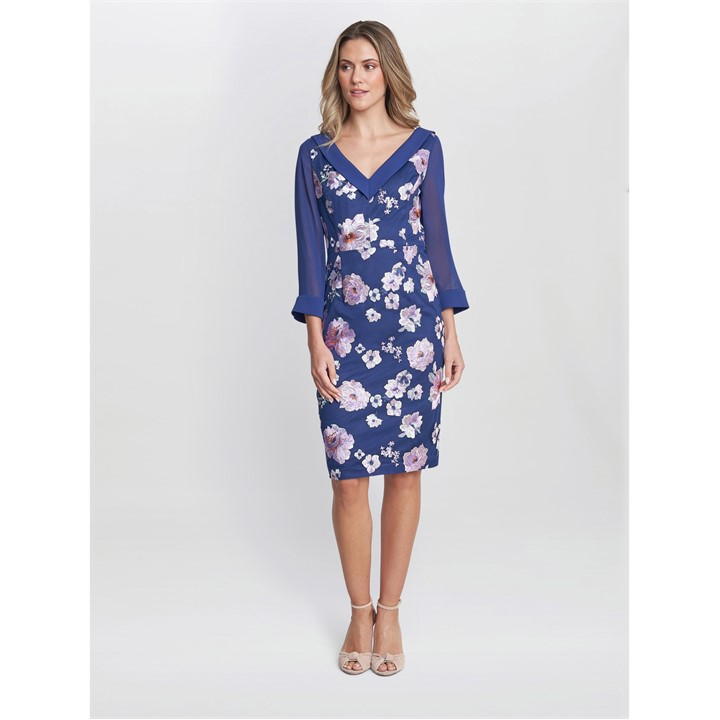 Daisy Crepe Dress With Embroidery