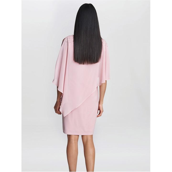 Zenna Beaded Shoulder Chiffon Dress