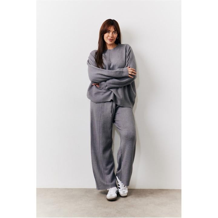 Blue Seam Front Knit Co-Ord Jumper