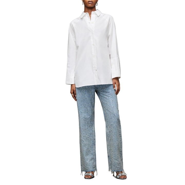 Evie Oversized Logo Printed Shirt