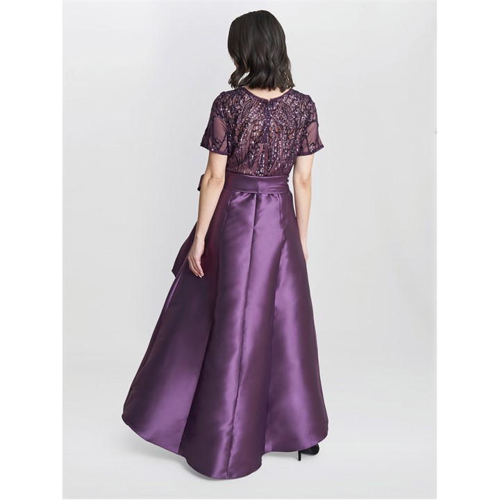 Noemi Embroidered High Low Maxi Dress
