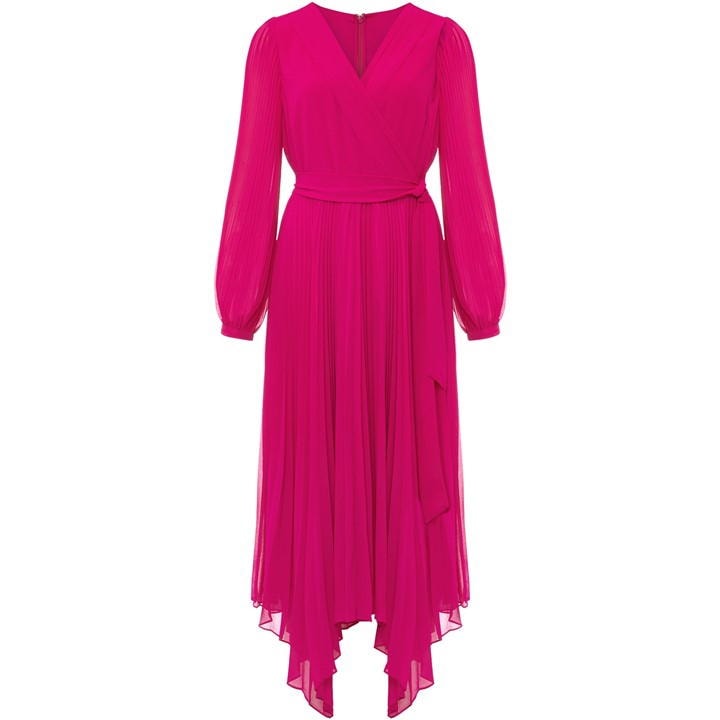Petra Pleated Wrap Dress