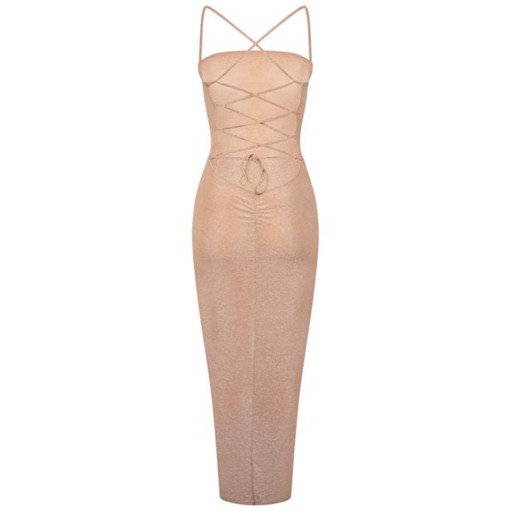 Backless Maxi Dress Womens