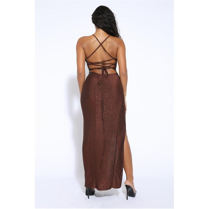 Backless Maxi Dress Womens