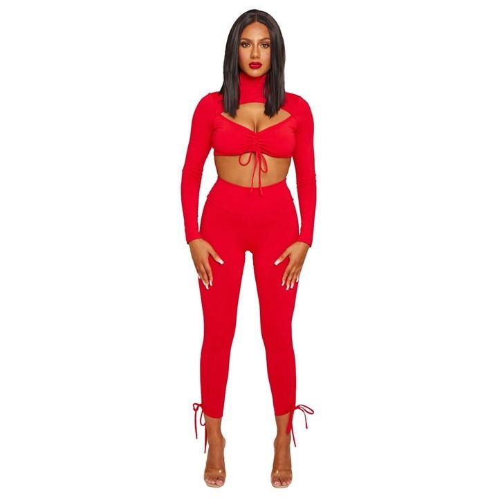 Tie Co Ord Bodycon Womens
