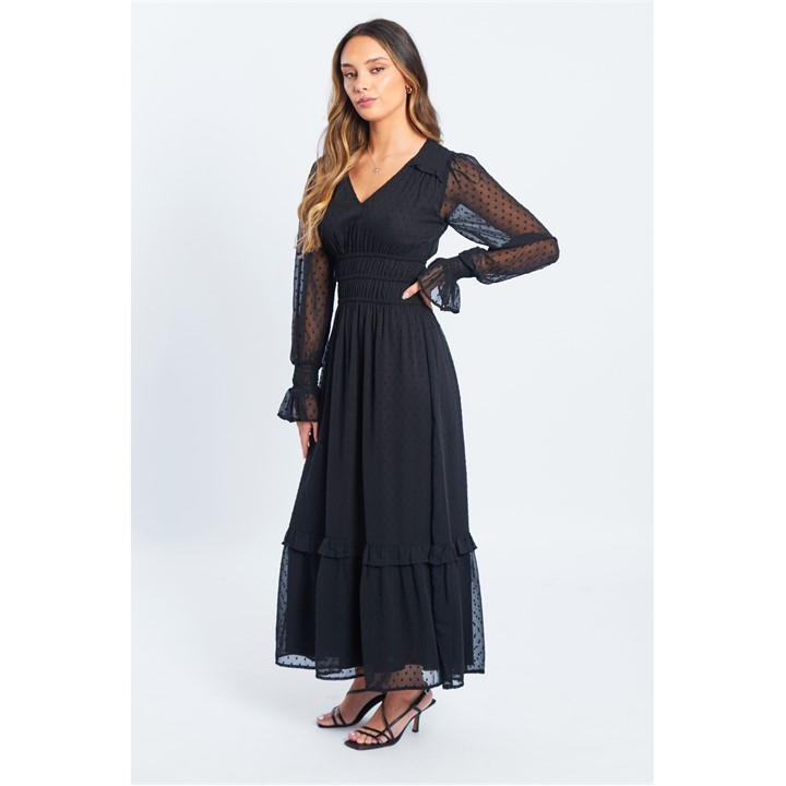 Dobby Midi Dress Womens
