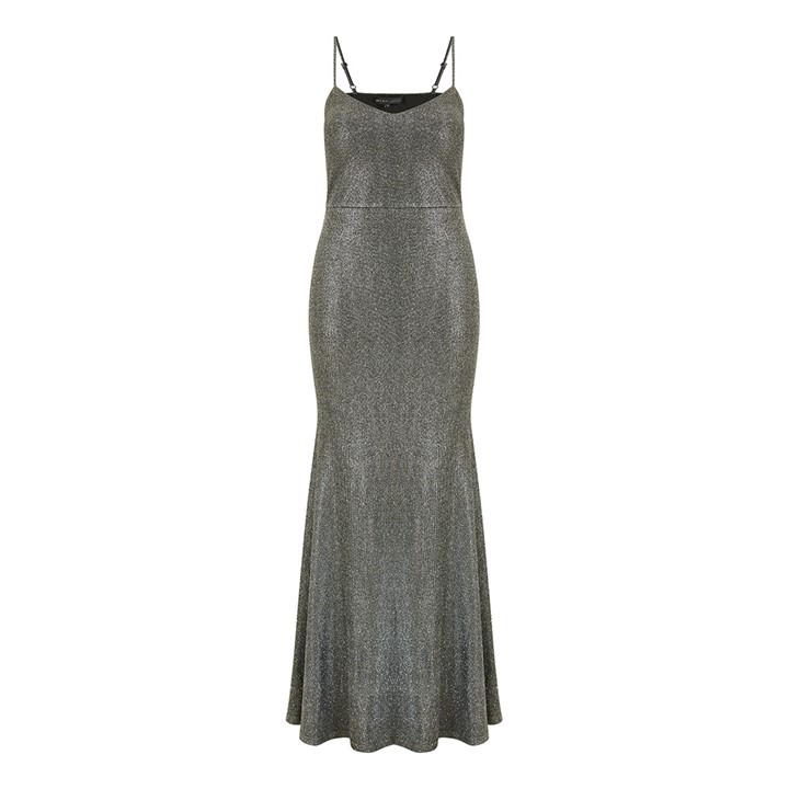 Mela London Black Fitted Strappy Maxi Dress