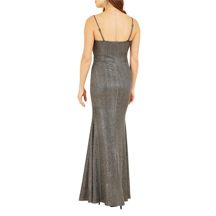 Mela London Black Fitted Strappy Maxi Dress