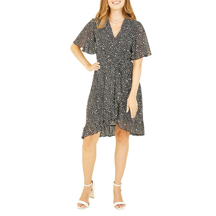 Frill Wrap Dress