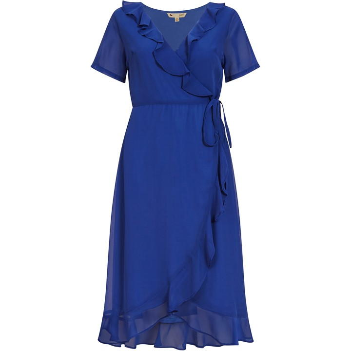 Yumi Green Frill Wrap Dress
