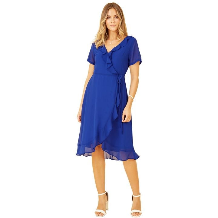 Yumi Green Frill Wrap Dress