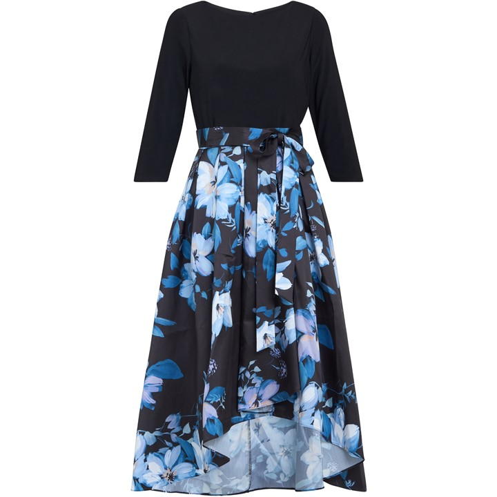 Louise Printed High/Low Midi Dress