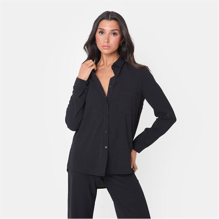Soft Crepe Long Sleeve Shirt