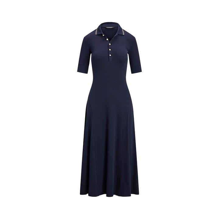 Cotton-Blend Polo Dress