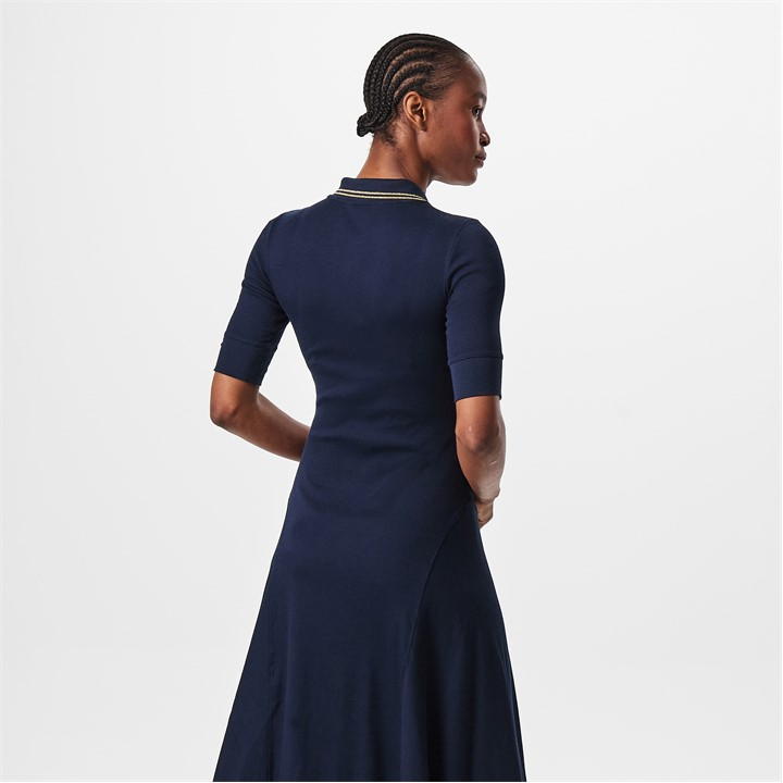 Cotton-Blend Polo Dress