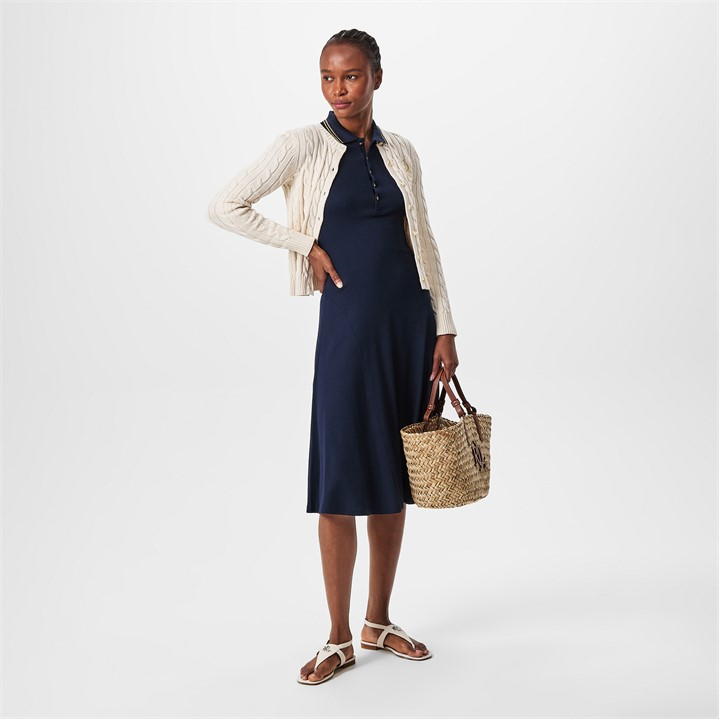 Cotton-Blend Polo Dress