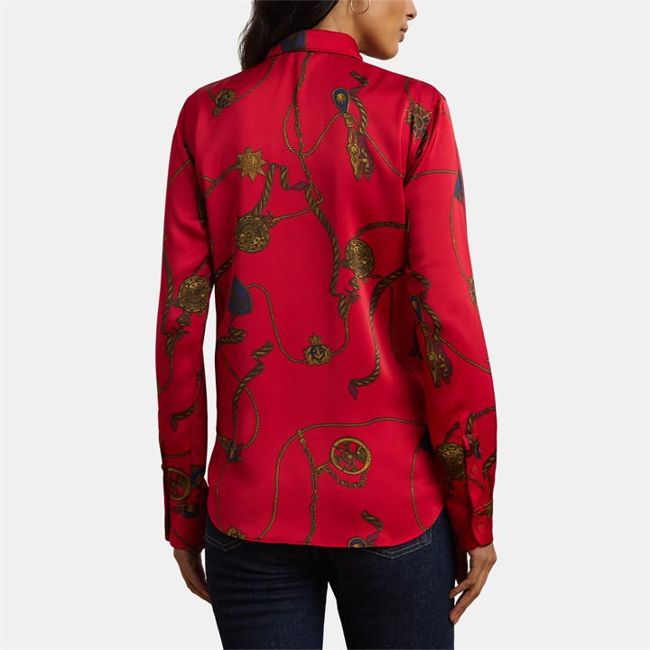 Classic Fit Print Charmeuse Shirt