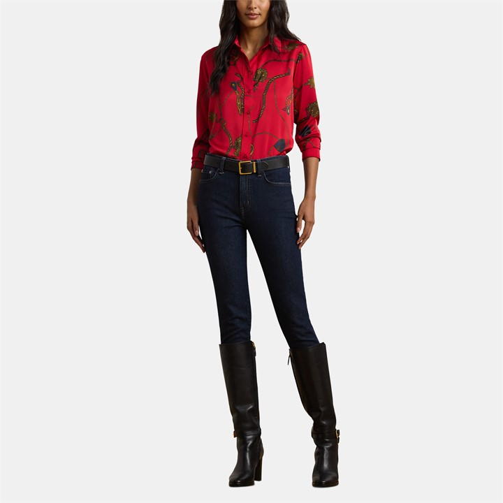 Classic Fit Print Charmeuse Shirt