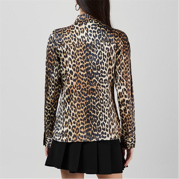 Leopard Satin Shirt