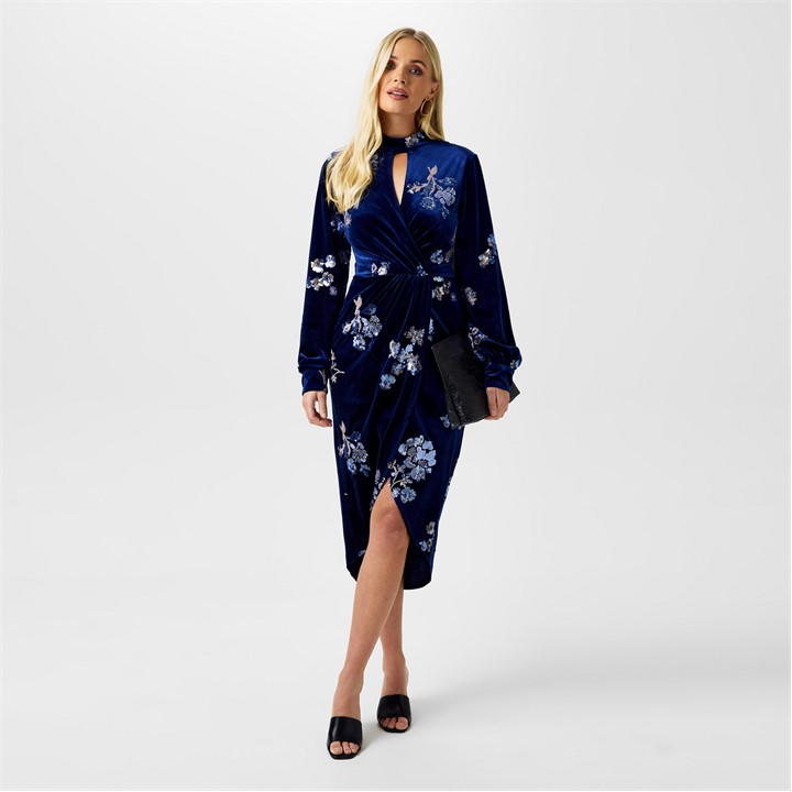 Biba Embellished Velvet Dress