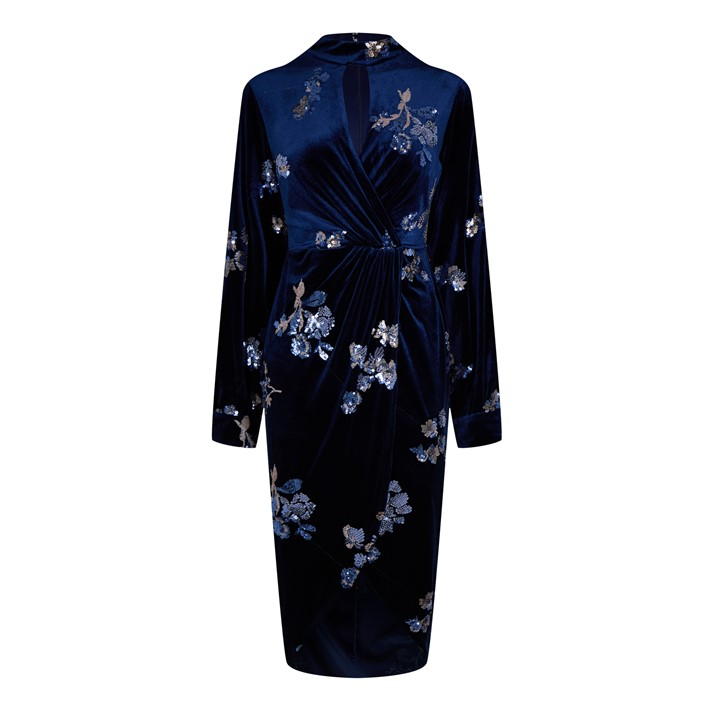Biba Embellished Velvet Dress