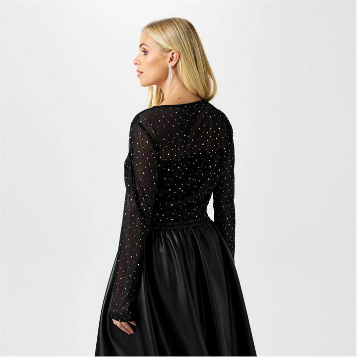 Biba Sequin Mesh Top