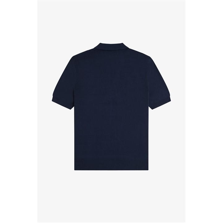 Vertical Stripe Zip Polo