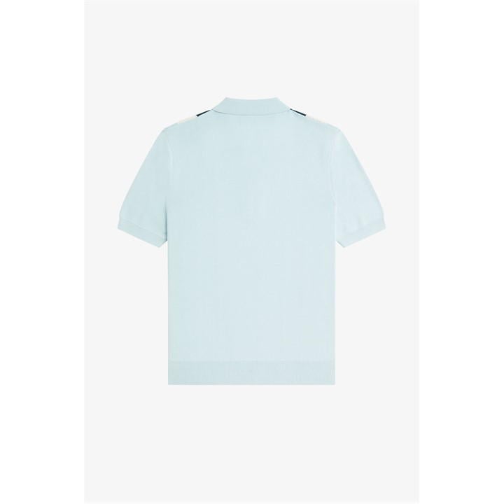 Vertical Stripe Zip Polo