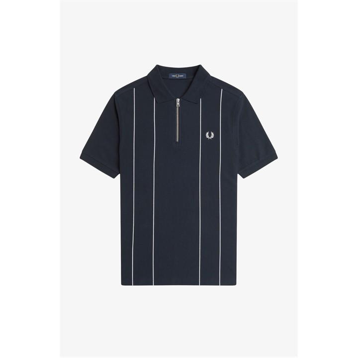 Stripe Zip Polo