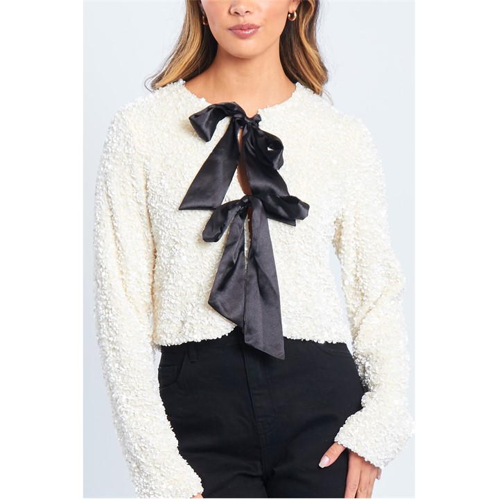 Sequin Bow Jacket
