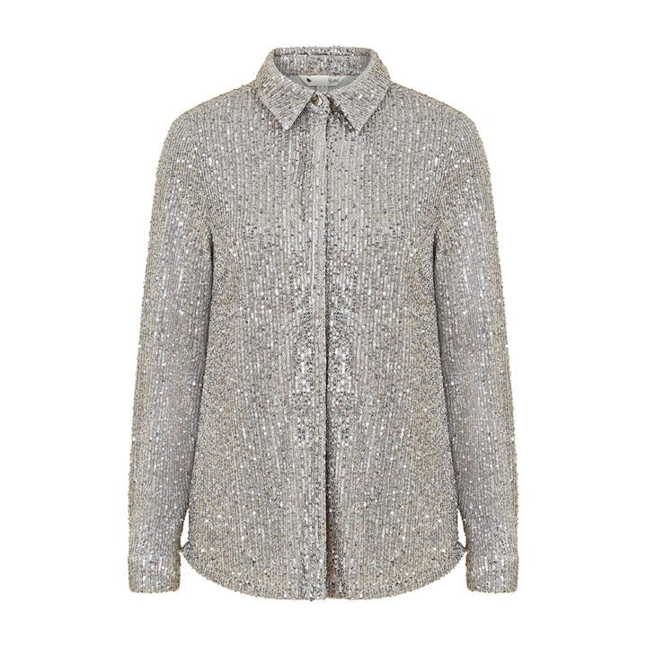 Yumi Silver Sequin Shirt