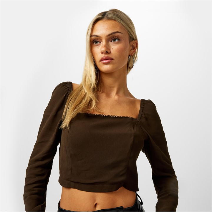 Long Sleeve Fitted Blouse
