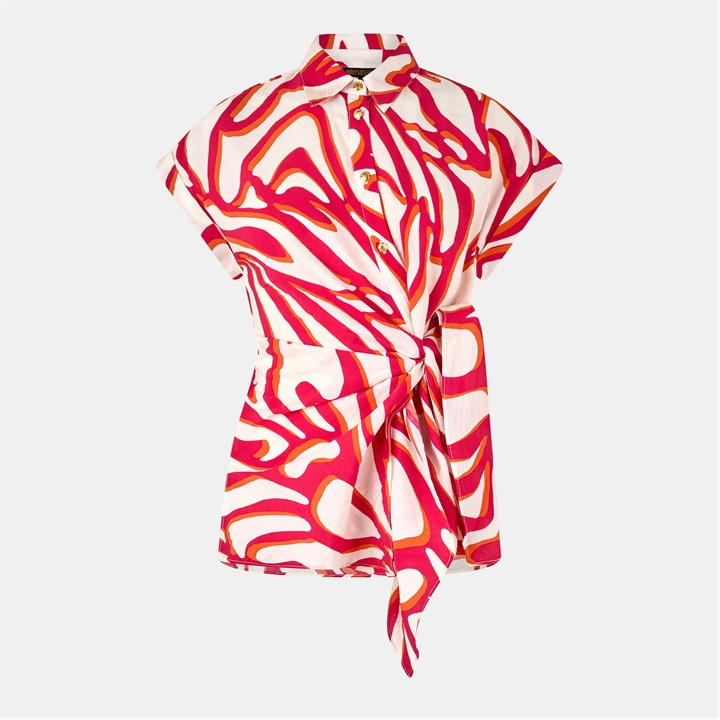Tie Cap Sleeve Shirt