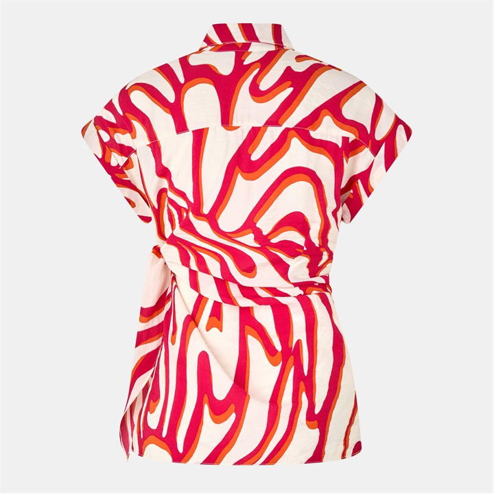 Tie Cap Sleeve Shirt