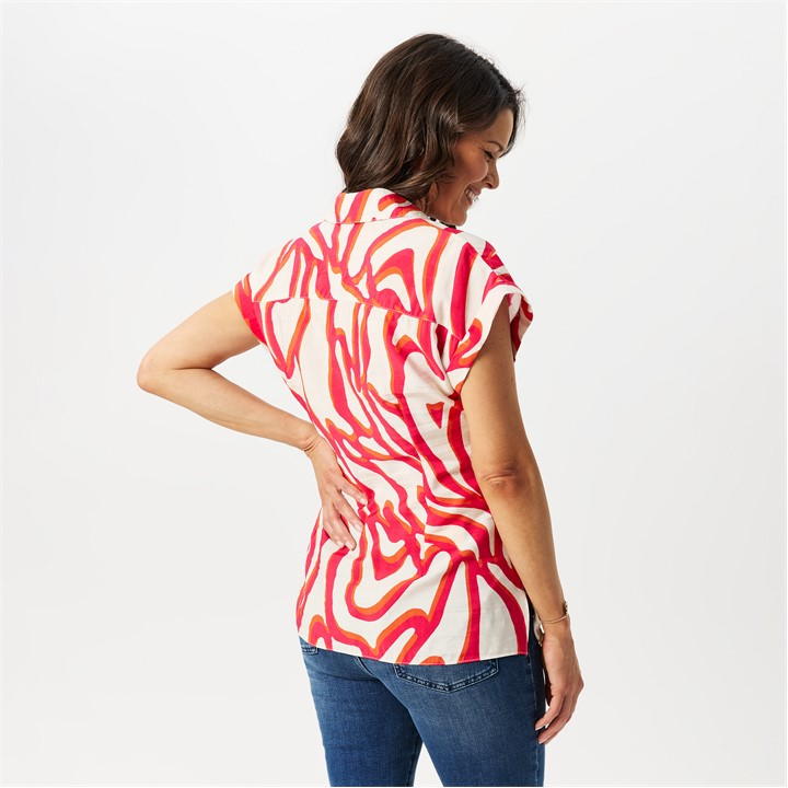 Tie Cap Sleeve Shirt