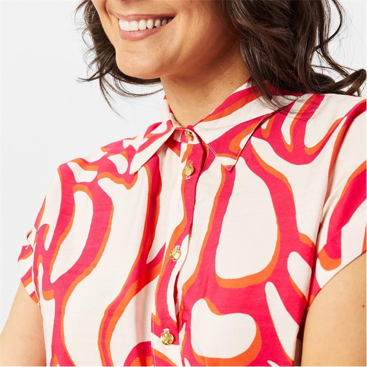 Tie Cap Sleeve Shirt