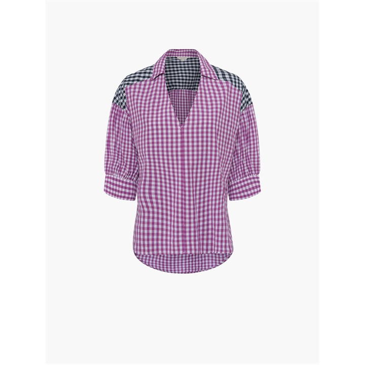 French Connection Crepe V Neck Top Womens