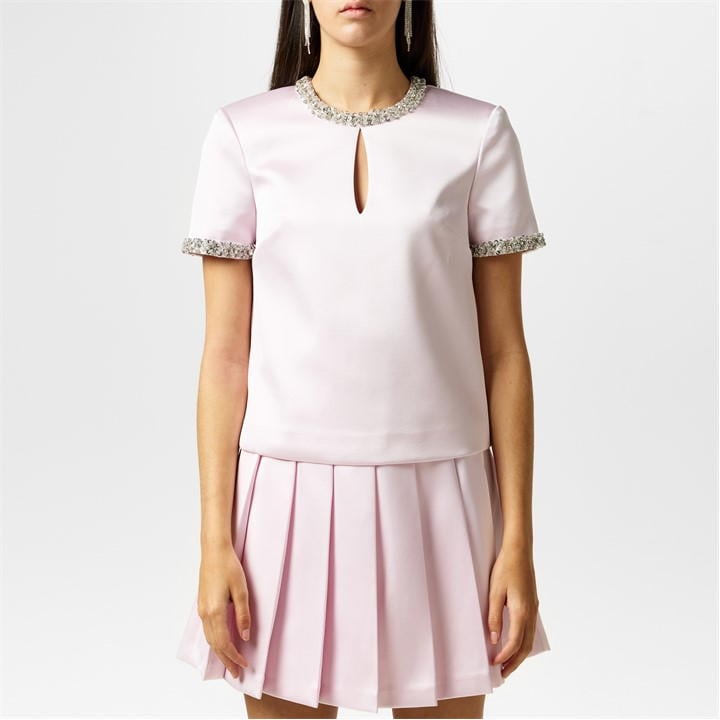 Satin Embellished Top