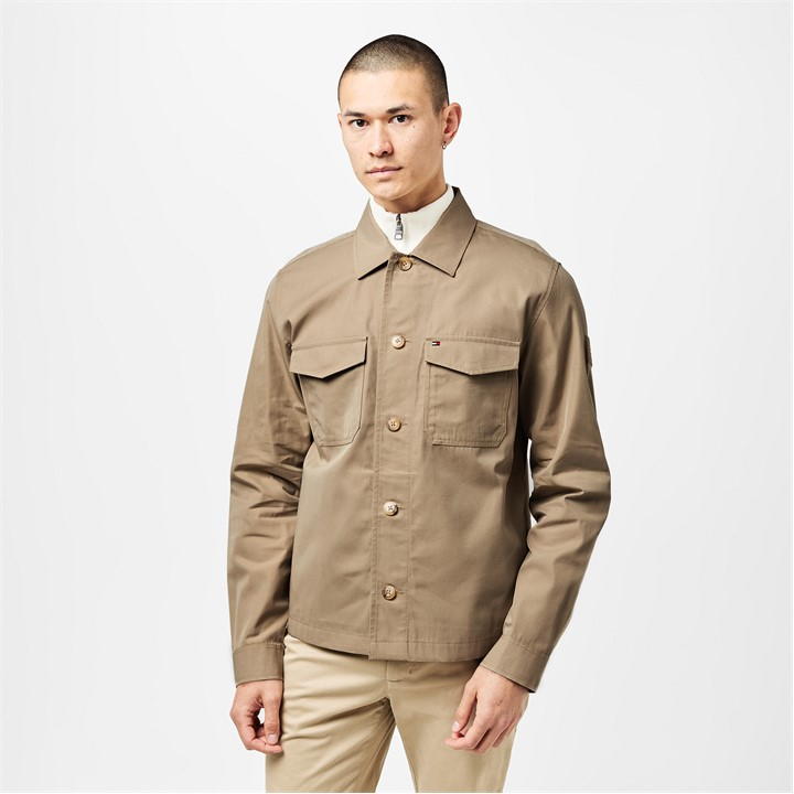 COTTON NYLON SHIRT JACKET