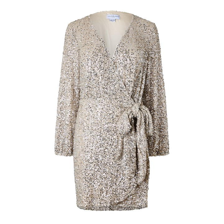 Sequin Mini Vienna Wrap Dress