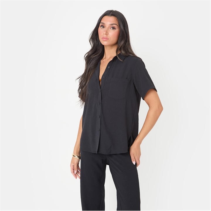 Soft Crepe Short Sleeve Shirt