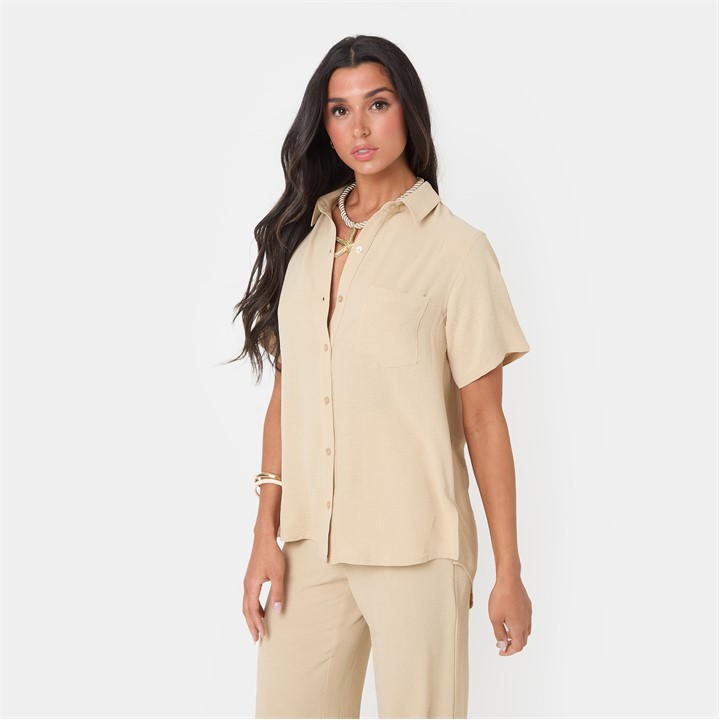 Soft Crepe Short Sleeve Shirt